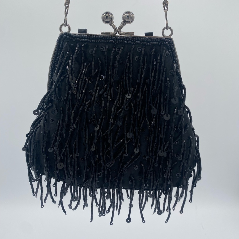 Valerie Stevens Black Beaded Clutch - Picture 3 of 10
